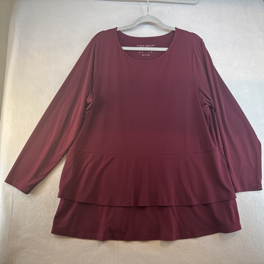 Susan Graver Modern Essentials Plus Size 1X, Longsleeve, Casual, Workwear